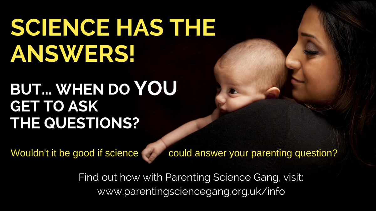 Calling All Parents! Parenting Science Gang Needs You!